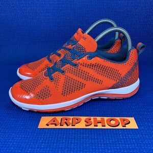 L.L. Bean Kid's Size 4 - Orange/Blue Lace-up Running Shoes Sneakers 304419